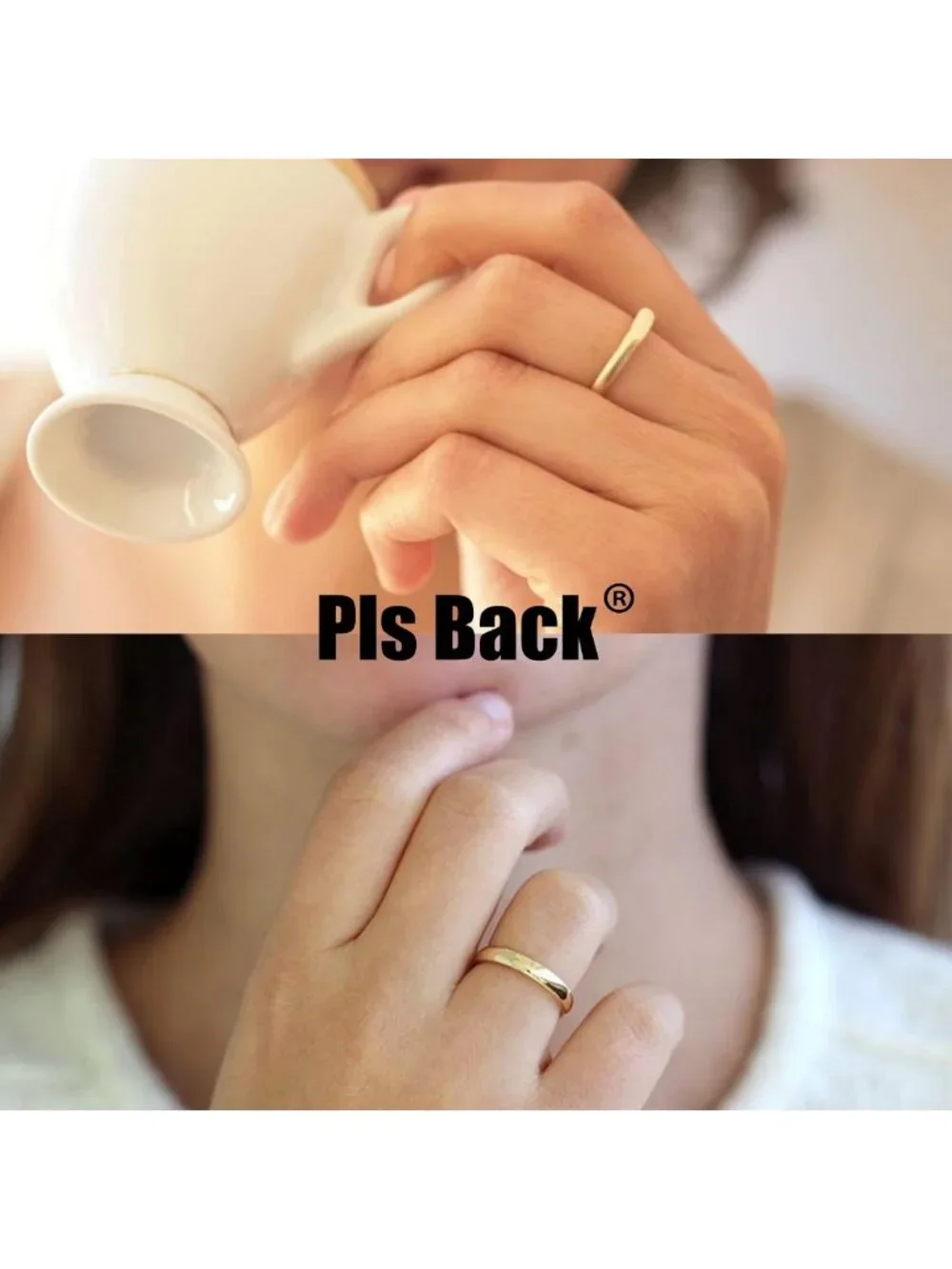 Dainty 14K Gold Plated Ring Set for Women - 10 PCS Non-Tarnish Stacking Rings
